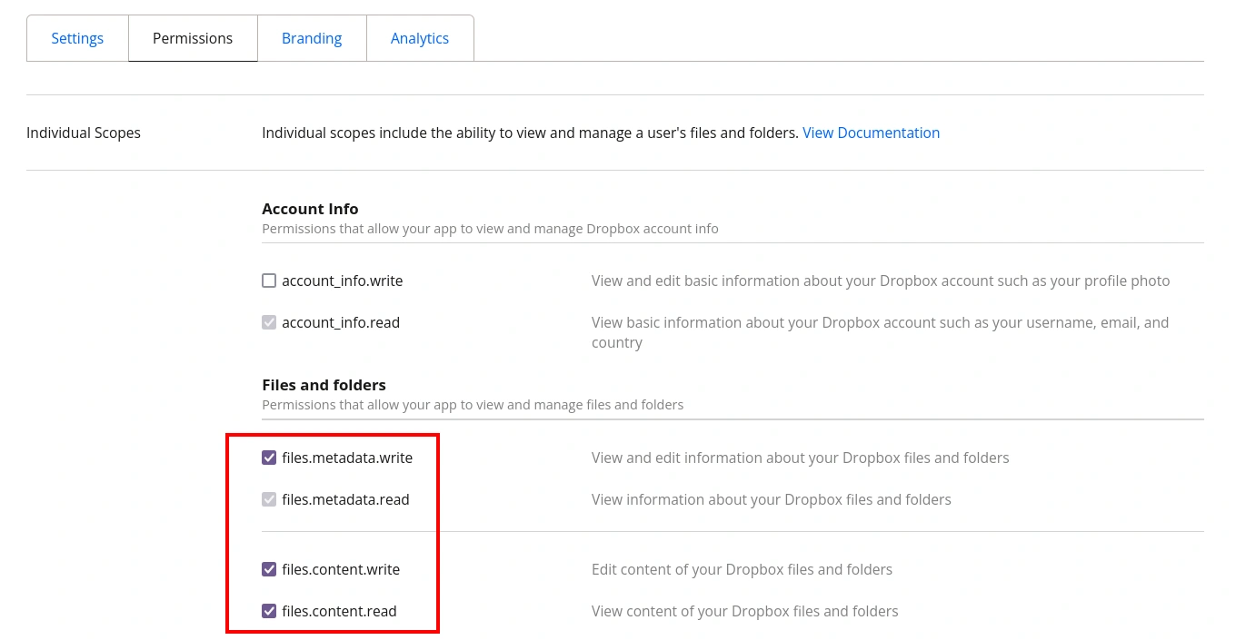  إعداد النسخ الاحتياطي عبر Dropbox
